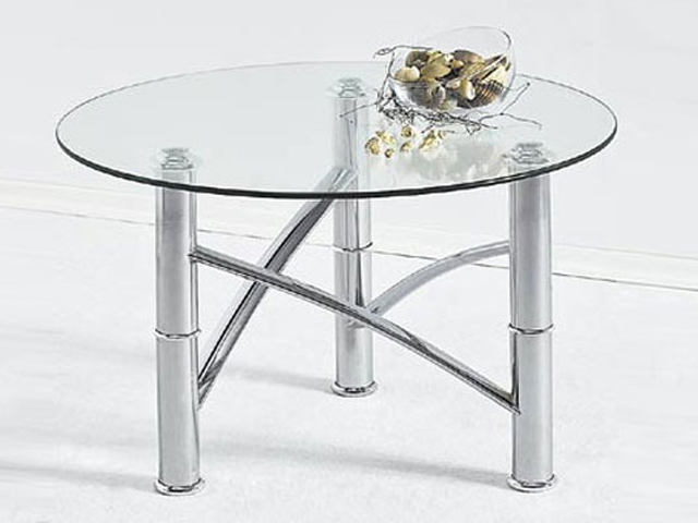 Стеклянный стол с металлическими ножками для офиса или дома